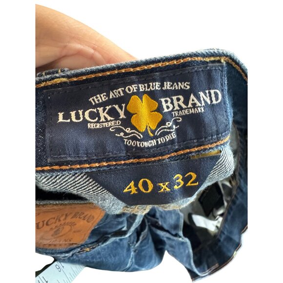 Lucky Brand 329 Classic Straight Blue Jeans Mens 40x32 Denim 100% Cotton Made In - Picture 6 of 6